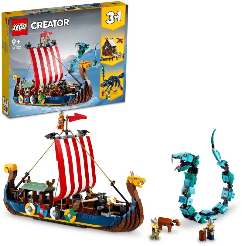 LEGO stavebnica LEGO® Creator 31132 Vikingská loď a morský had