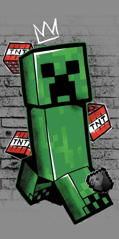 Detská osuška Jerry Fabrics Minecraft Metro Art Creeper