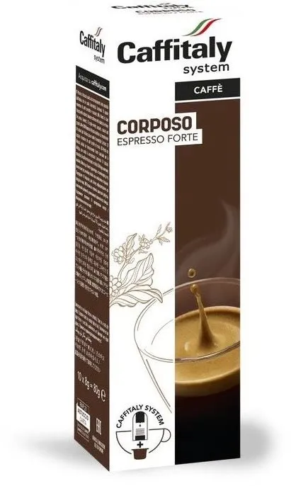 Kávové kapsule Ecaffé káva Corposo Caffitaly systém 10 ks