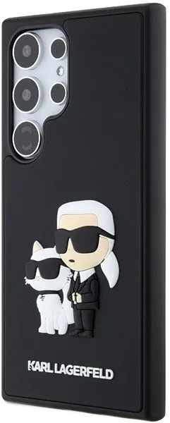 Karl Lagerfeld 3D Rubber Karl and Choupette Zadný Kryt pre Samsung Galaxy S24 Ultra Black