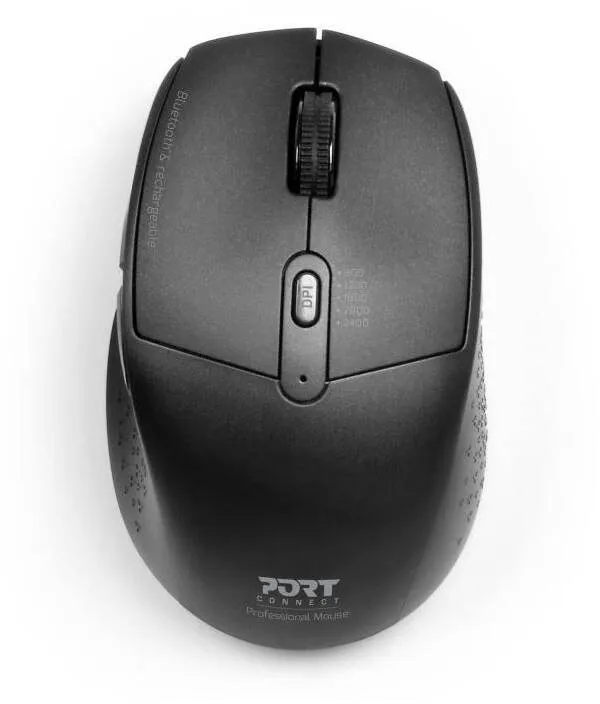 Myš PORT CONNECT Office Executive Rechargeable Bluetooth Combo, bezdrôtová nabíjacia, čierna