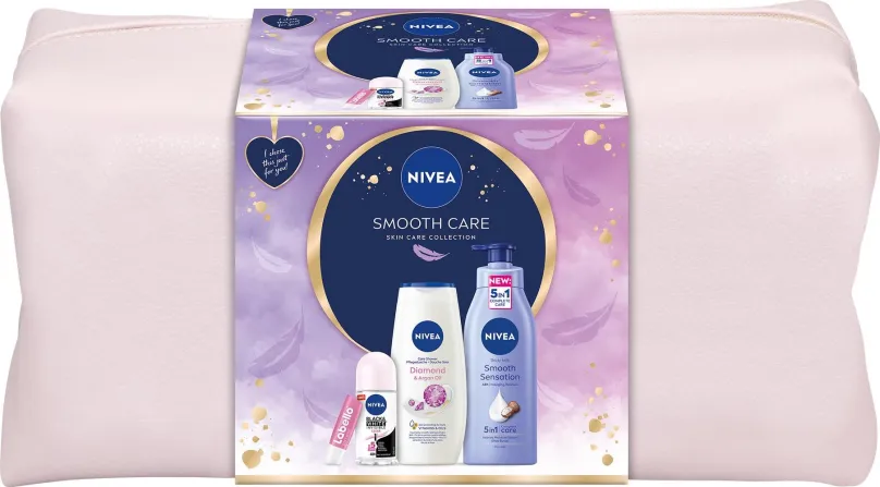 Darčeková kozmetická sada NIVEA Bag Smooth Care 2023 755ml