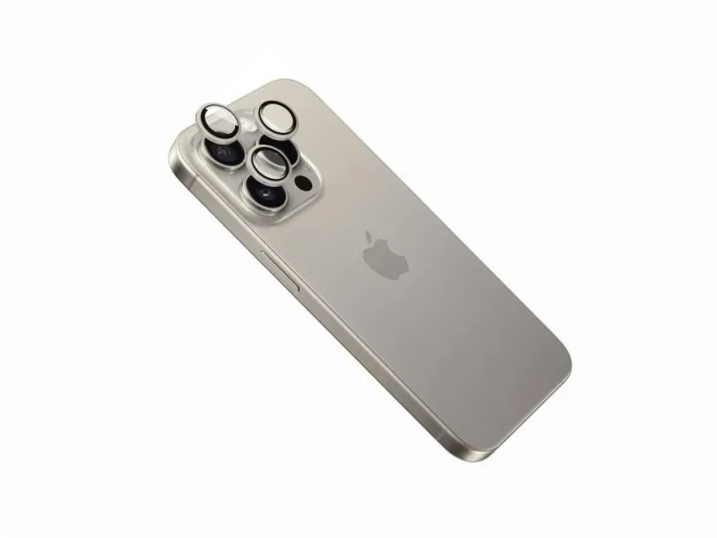 Ochranné sklo FIXED Camera Glass pre Apple iPhone 15 Pro/15 Pro Max zlatá