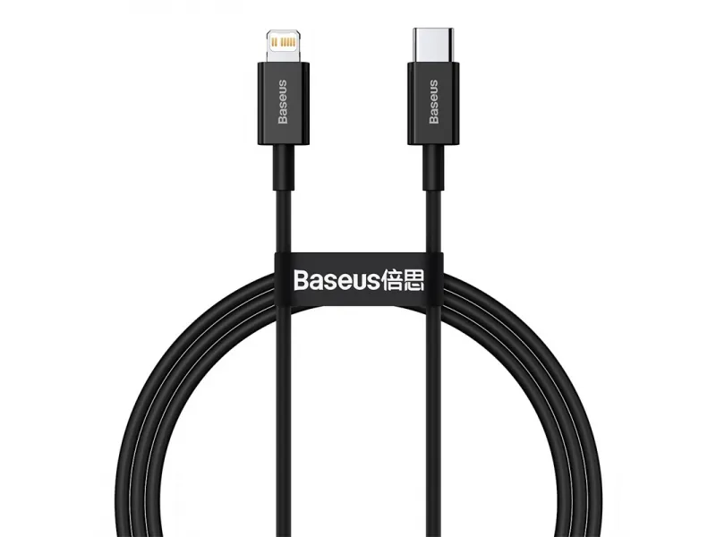 Baseus Superior Series rýchlonabíjací kábel Type-C/Lightning 20W 1m čierna