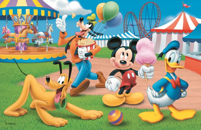 TREFL Puzzle Mickey Mouse: V zábavnom parku 54 dielikov