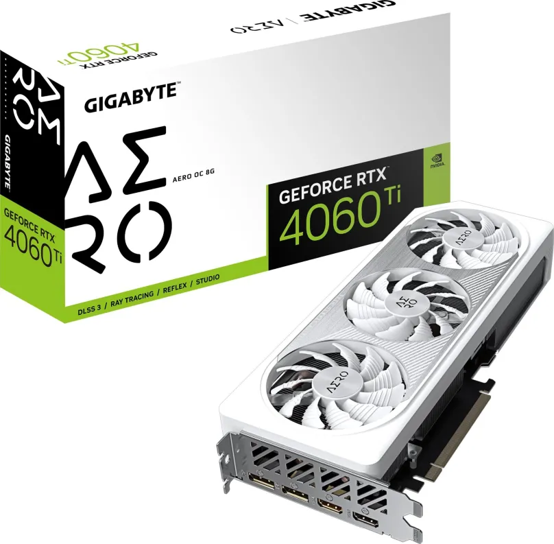 Grafická karta GIGABYTE GeForce RTX 4060 AERO OC 8G, 8 GB GDDR6 (18000 MHz), NVIDIA Ge