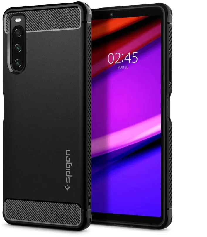 Kryt na mobil Spigen Rugged Armor Black Sony Xperia 10 IV