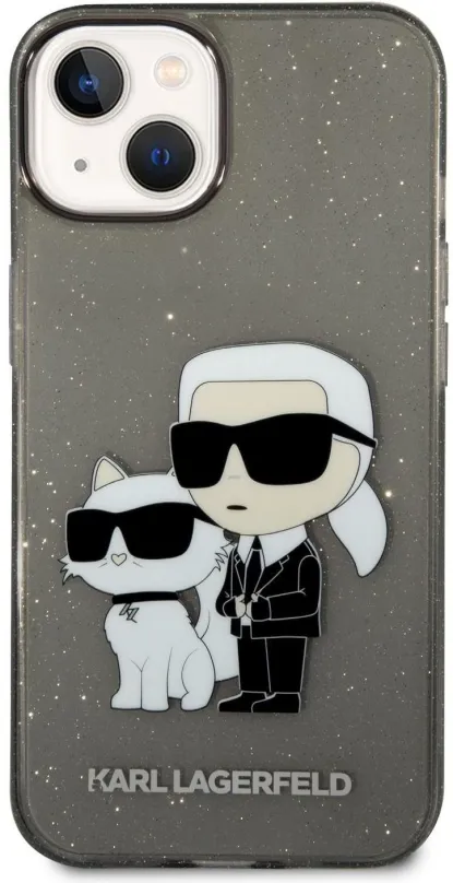 Kryt pre mobil Karl Lagerfeld IML Glitter Karl and Choupette NFT Zadný Kryt pre iPhone 14 Plus Black