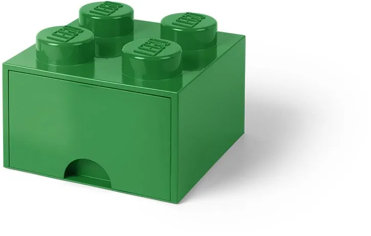 Úložný box LEGO úložný box 4 s zásuvkou - tmavo zelená