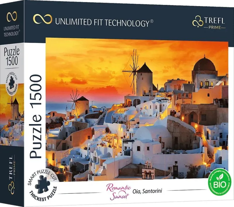 Puzzle Trefl Puzzle UFT Romantic Sunset: Oia, Santorini 1500 dielikov