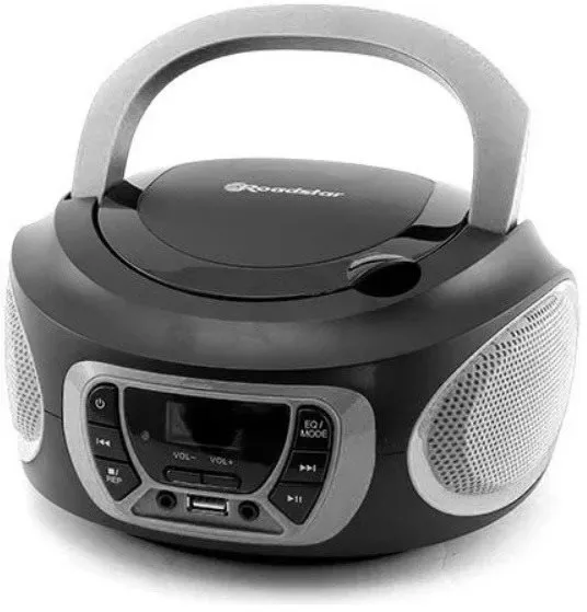 Rádio Roadstar CDR-365U/SL silver, rádiomagnetofón, prenosné, FM tuner, podpora MP3, výkon