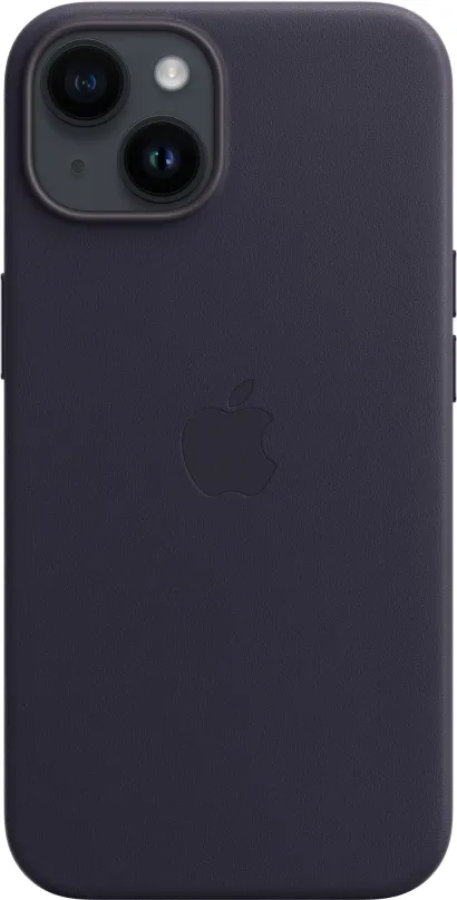Kryt na mobil Apple iPhone 14 Kožený kryt s MagSafe atramentovo fialový