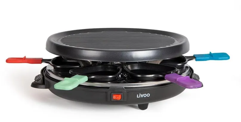 Elektrický gril Livoo DOC207 Raclette gril, stolný, raclette a prenosný, príkon 800 W, poč