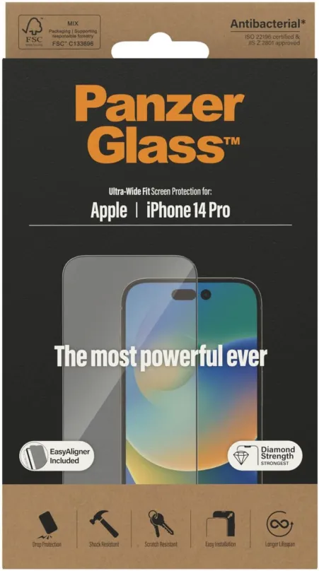 Ochranné sklo PanzerGlass Apple iPhone 14 Pro s inštalačným rámčekom