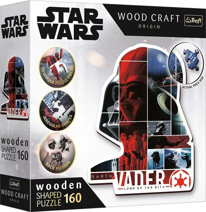 Drevené puzzle Trefl Wood Craft Origin puzzle Star Wars: Darth Vader 160 dielikov
