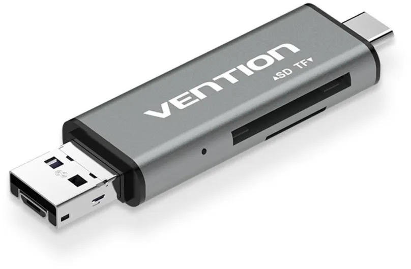 Čítačka kariet Vention USB2.0 Multi-function Card Reader Gray