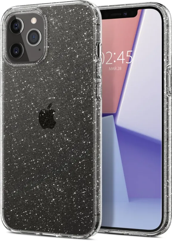 Kryt na mobil Spigen Liquid Crystal Glitter Clear iPhone 12 / iPhone 12 Pro