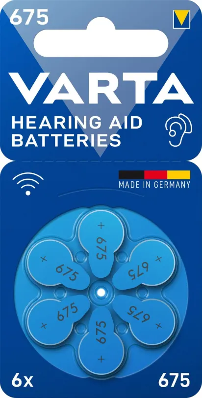 Jednorazová batéria VARTA batéria do načúvadiel VARTA Hearing Aid Battery 675 6ks