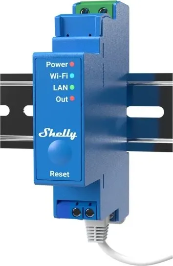 WiFi spínač Shelly Pro 1, spínací modul na DIN lištu, WiFi, LAN, pre elektroinštalácie, pr