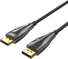 Video kábel Vention Optical DP 1.4 (Display Port) Cable 8K 15M Black Zinc Alloy Type