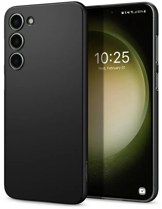 Kryt pre mobil Spigen Air Skin Black Samsung Galaxy S23, pre Samsung Galaxy S23, materiál