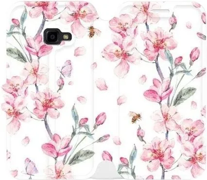 Kryt na mobil Flipové púzdro na mobil Samsung Xcover 4 - M124S Ružové kvety