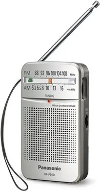 Rádio Panasonic RF-P50DEG-S, klasické, prenosné, AM a FM tuner, výkon 0,15 W, výstup 3,5 m