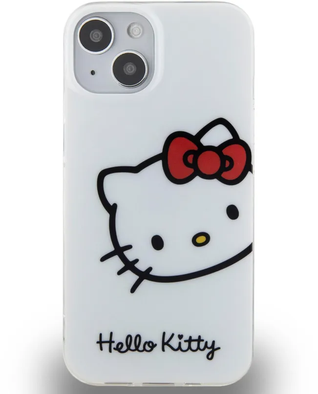 Kryt na mobil Hello Kitty IML Head Logo Zadný Kryt pre iPhone 13 White