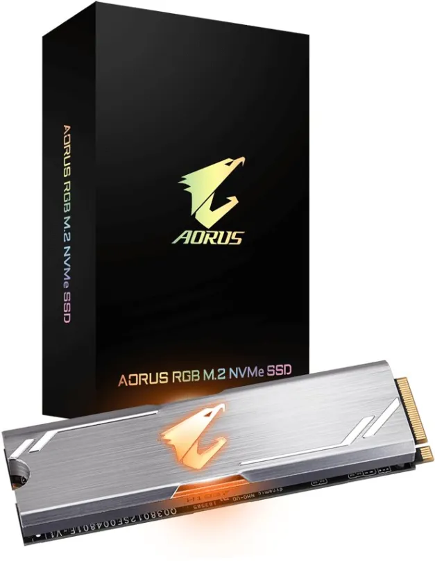 SSD disk GIGABYTE AORUS RGB M.2 NVMe SSD 512GB, M.2 (PCIe 3.0 4x NVMe), TLC (Triple-Level
