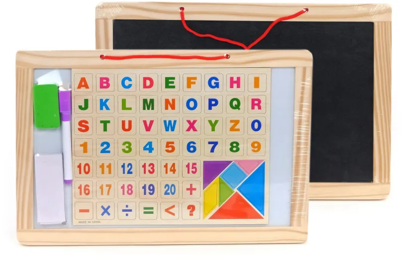 Magnetická tabuľka Magnetická tabuľka s písmenkami a číslicami
