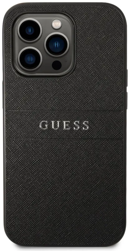 Kryt na mobil Guess PU Leather Saffiano Zadný Kryt pre iPhone 14 Pro Black