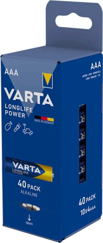 Jednorazová batéria VARTA Longlife Power 40 AAA (Storagebox)