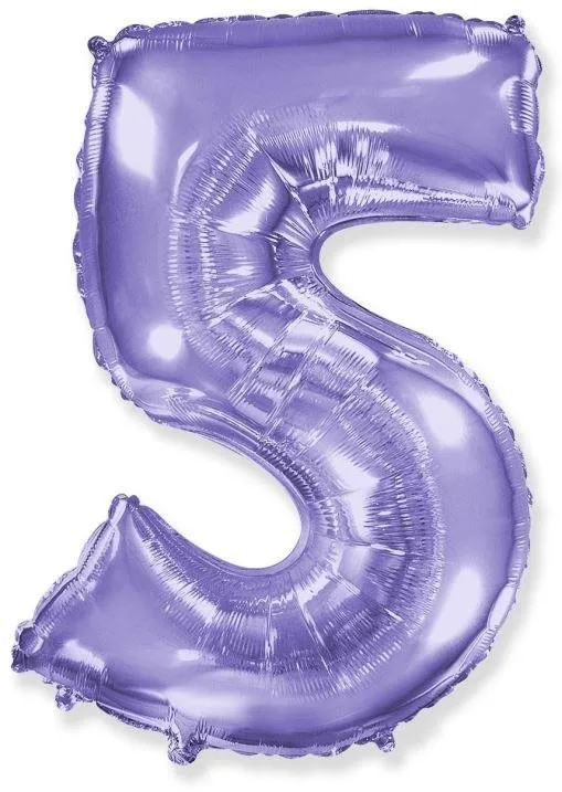 Balóniky Balón fóliový číslica fialová - lila 102 cm - 5