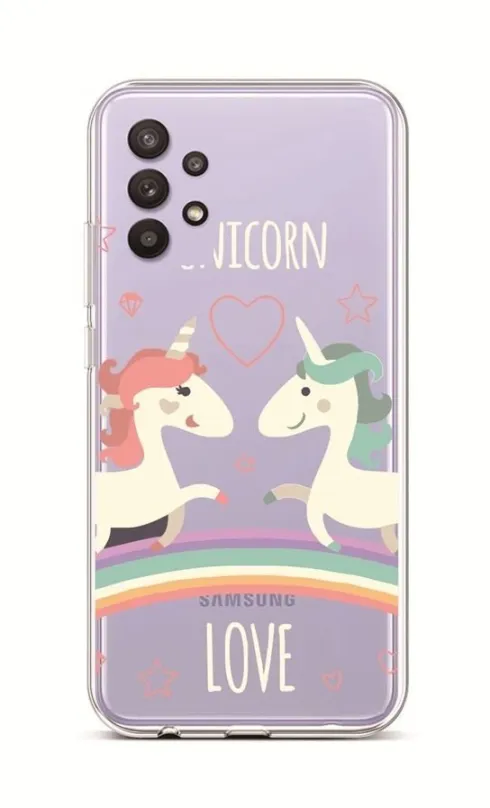 Kryt na mobil TopQ Samsung A32 5G silikón Unicorn Love 55742