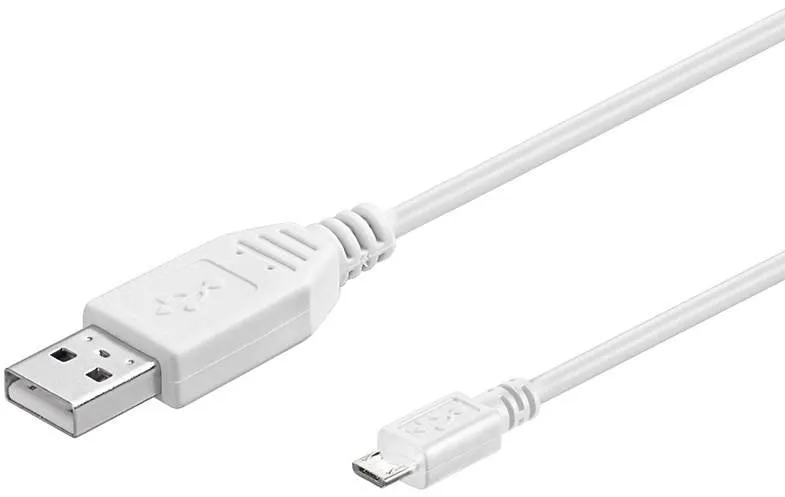 Dátový kábel PremiumCord USB 2.0 prepojovací AB micro 5m biely