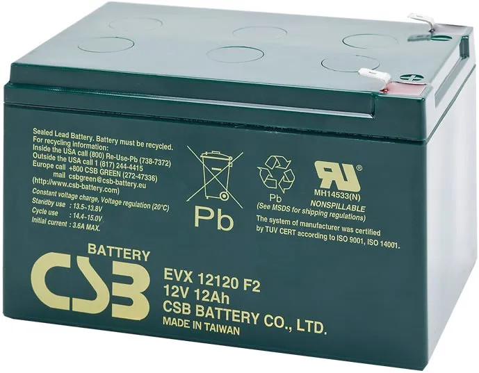 Trakčná batéria CSB EVX12120 F2, batéria 12V, 12Ah