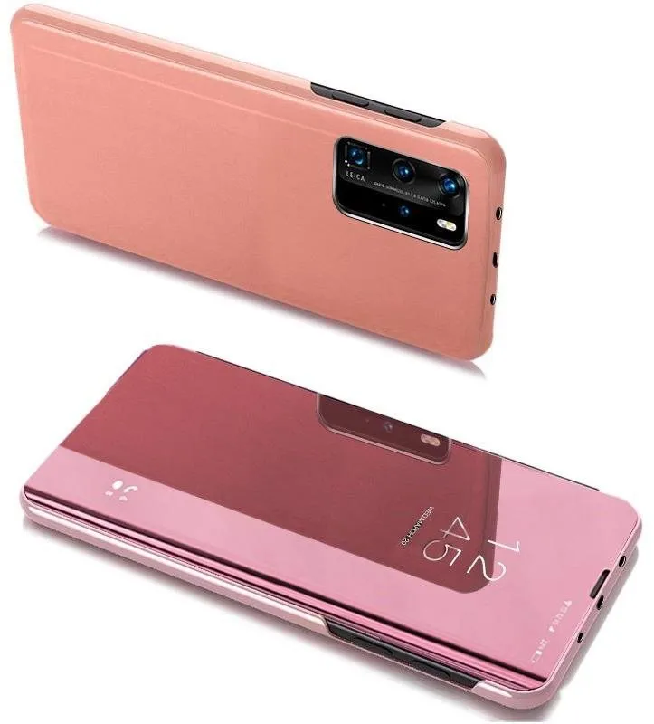 Puzdro na mobil Clear View knižkové puzdro na Xiaomi Mi 10T / Mi 10T Pro, ružové