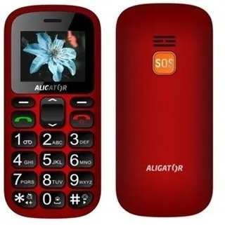 Mobilný telefón Aligator A321 Senior červeno-čierny