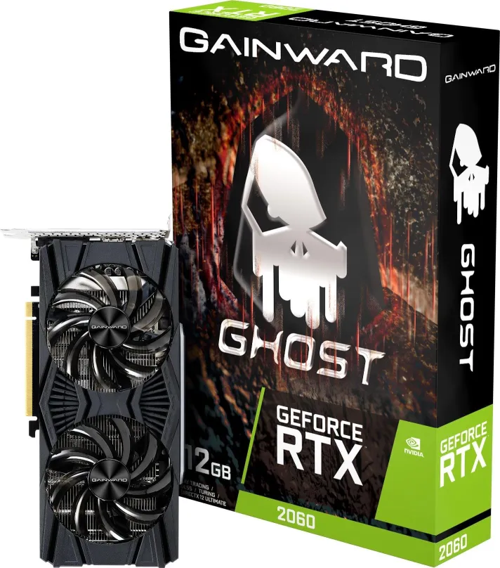 Grafická karta GAINWARD GeForce RTX 2060 Ghost 12G, 12GB GDDR6 (14000MHz), NVIDIA GeForce