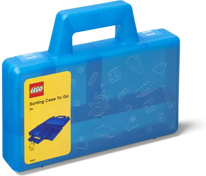 Úložný box LEGO úložný box To-Go modrý, s vekom, objem 1 l, materiál plast, rozmery 19 x 1