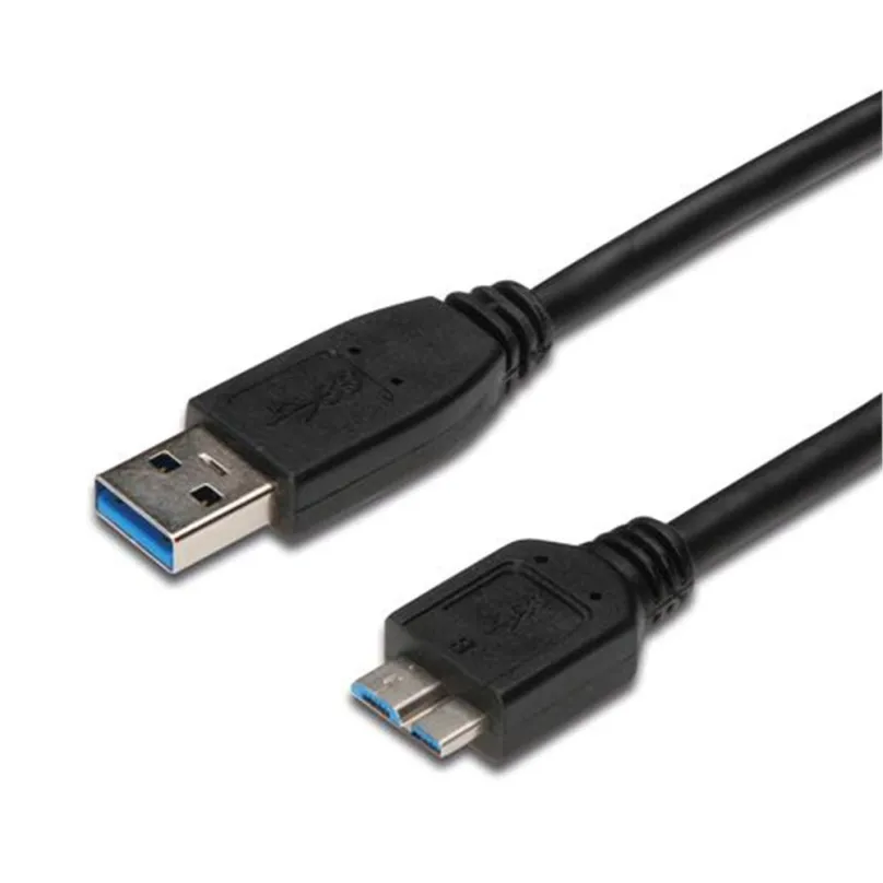 Dátový kábel PremiumCord USB 3.0 prepojovací A-Microbe čierny 3m