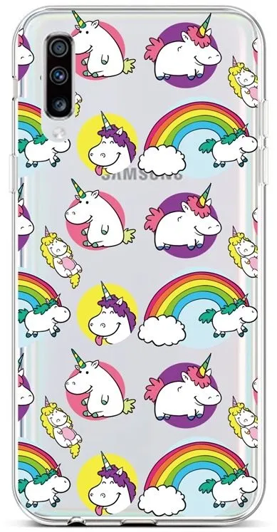 Kryt na mobil TopQ Samsung A70 silikón Chunky Unicorns 42510