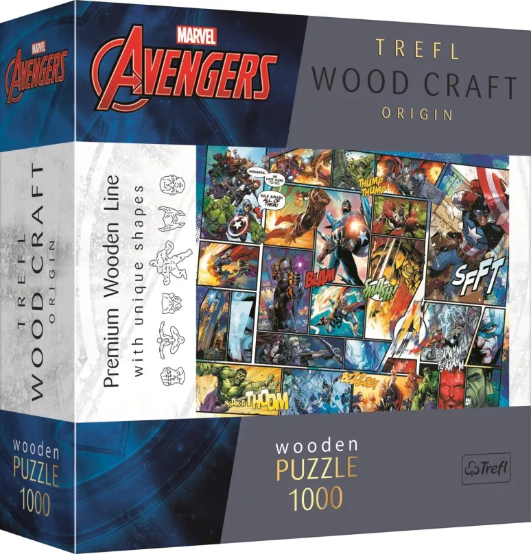 Drevené puzzle Trefl Wood Craft Origin puzzle Marvel Avengers 1000 dielikov