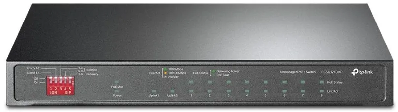 Smart Switch TP-Link TL-SG1210MP, 9 ks portový gigabitový switch s 1 ks gigabitovými SFP