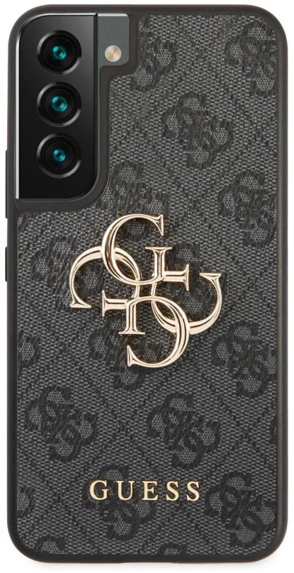 Kryt na mobil Guess PU 4G Metal Logo Zadný Kryt pre Samsung Galaxy S22 Grey