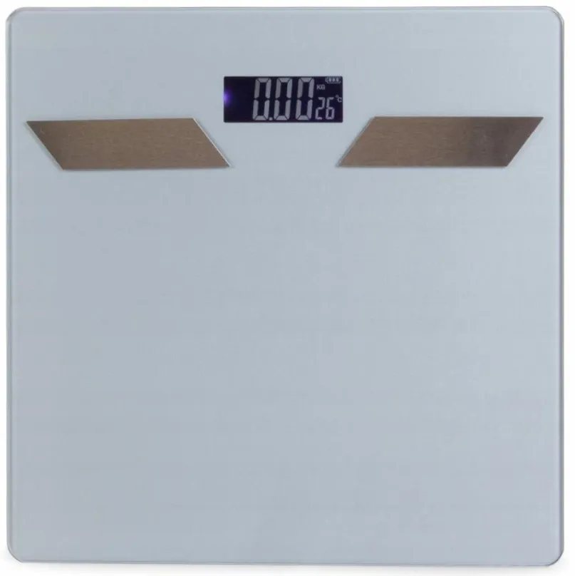Osobná váha Verk Sklenená osobná váha s teplomerom, biela, max. do 180 kg