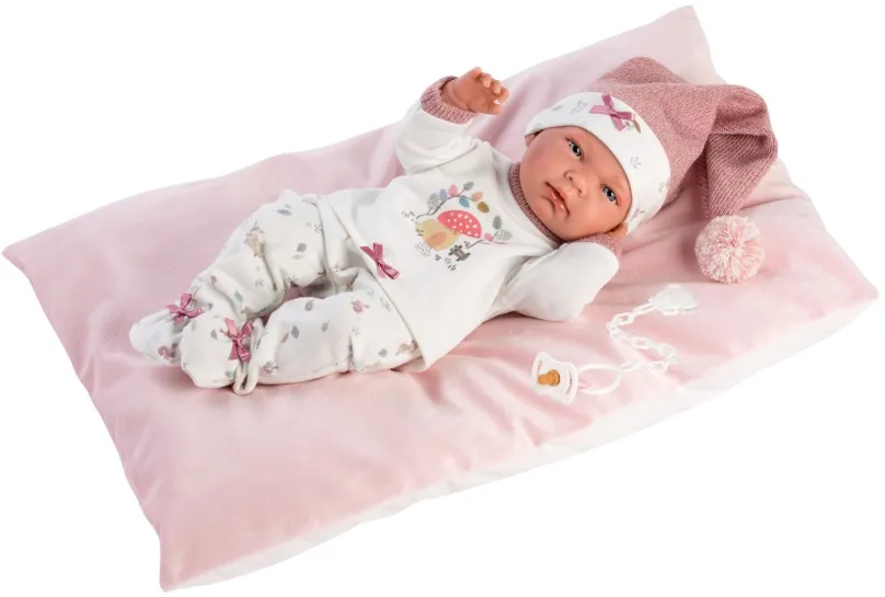 Bábika Llorens 73880 New Born Dievčatko - realistická bábika bábätko s celovinylovým telom - 40 cm