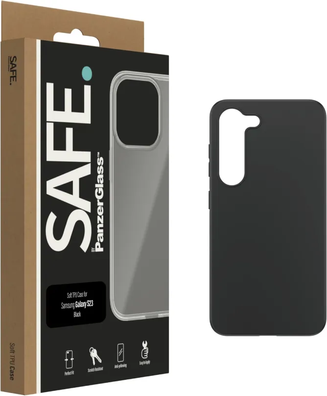 Kryt na mobil SAFE. by PanzerGlass Case Samsung Galaxy S23 Black, pre Samsung Galaxy S23,