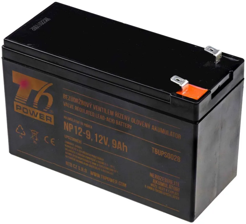 Nabíjacie batérie Akumulátor T6 Power NP12-9, 12V, 9Ah