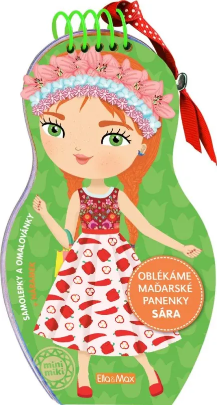 Omaľovánky Ella & Max Obliekame maďarské bábiky Sára – Omaľovánky